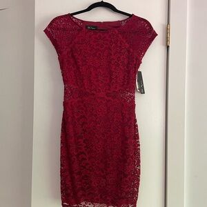 Red Short Lace Dress - Size 3